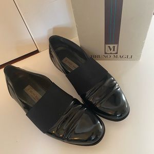 Bruno Magli Mens Tuxedo dress shoes. Hand made in Italy. Black. Size 11.